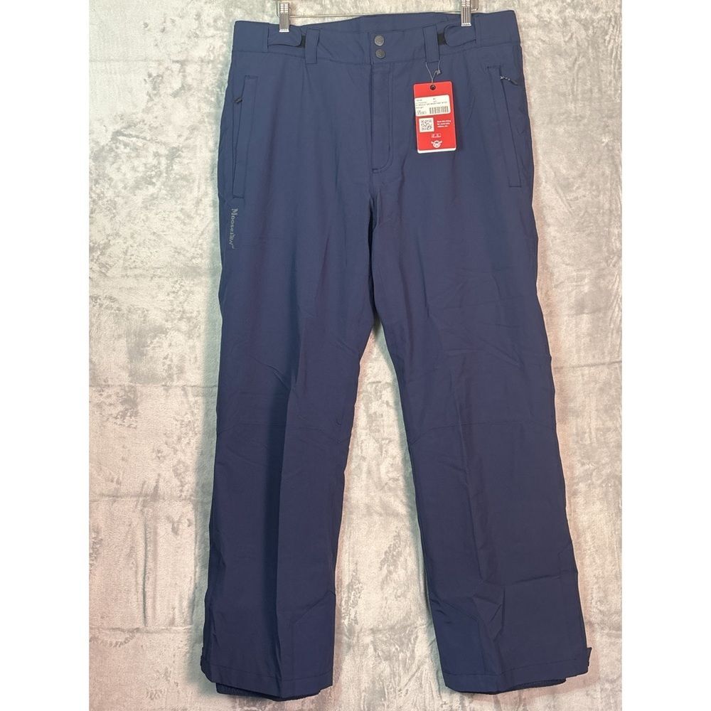 NWT New Moosejaw Blue Waterproof Insulated Mens Ski and Snow Pants Size Large